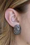 Daring Dazzle - Black Clip-on Paparazzi Earrings