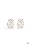 Daring Dazzle - White Bling Paparazzi Earrings