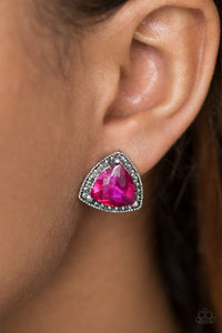 Daringly Duchess - Pink Paparazzi Earrings