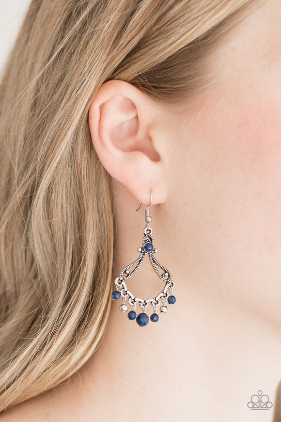 Dazzling Date Night - Blue Paparazzi Earrings