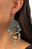 Desert Plains - Blue Paparazzi Earrings