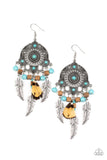 Desert Plains - Blue Paparazzi Earrings