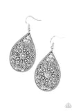 Dinner Party Posh - White Paparazzi Earrings