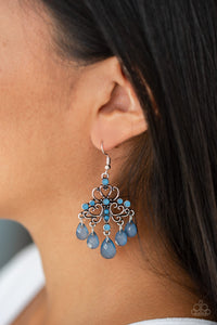 Dip It GLOW - Blue Paparazzi Earrings