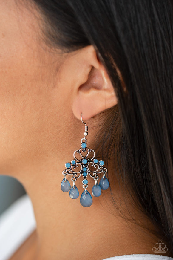 Dip It GLOW - Blue Paparazzi Earrings