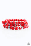 Disco Diva - Red Paparazzi Bracelet