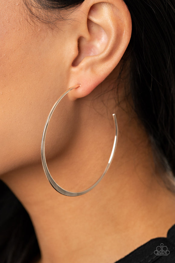 Don't Lose Your Edge - Silver Paparazzi Earrings