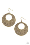 Dotted Delicacy - Brass Paparazzi Earrings