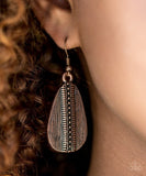 Double The Texture - Copper Paparazzi Earrings