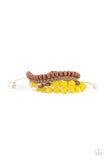 Down HOMESPUN - Yellow Paparazzi Bracelet - Urban