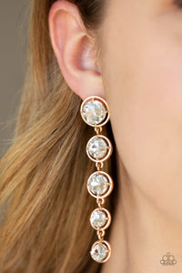 Drippin' in Starlight - Gold Paparazzi Earrings