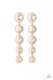 Drippin' in Starlight - Gold Paparazzi Earrings