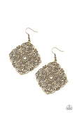 Dubai Detour - Brass Paparazzi Earrings