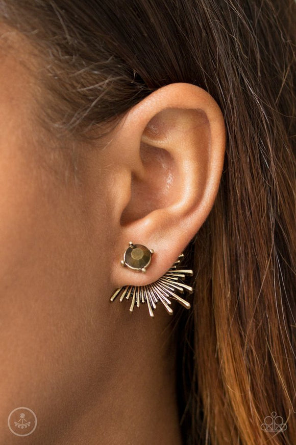 Dynamic - Brass Paparazzi Earrings