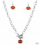 Dynamite Dazzle - Orange Paparazzi Necklace