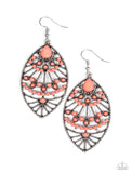 Eastern Extravagance - Orange Paparazzi Earrings