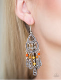 Eastern Excursion - Multi Orange Paparazzi Earrings