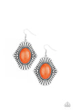 Easy As Pioneer - Orange Paparazzi Earrings