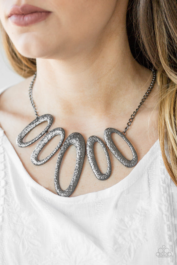 Easy Tigress - Gunmetal Paparazzi Necklace