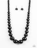 Effortlessly Everglades - Black Wood Paparazzi Necklace