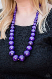 Effortlessly Everglades - Purple Wood Paparazzi Necklace