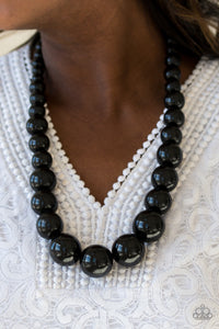 Effortlessly Everglades - Black Wood Paparazzi Necklace