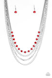 Extravagant Elegance - Red Paparazzi Necklace