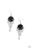 Elegantly Effervescent - Black Bling Paparazzi Earrings