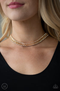 Empo-HER-ment - Gold Paparazzi Choker Necklace