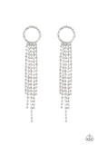 Endless Sheen - White Bling Paparazzi Earrings