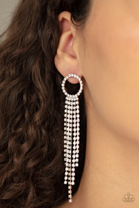 Endless Sheen - White Bling Paparazzi Earrings