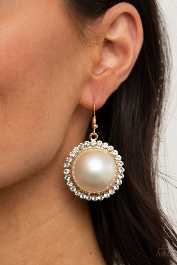 Esteemed Elegance - Gold Paparazzi Earrings