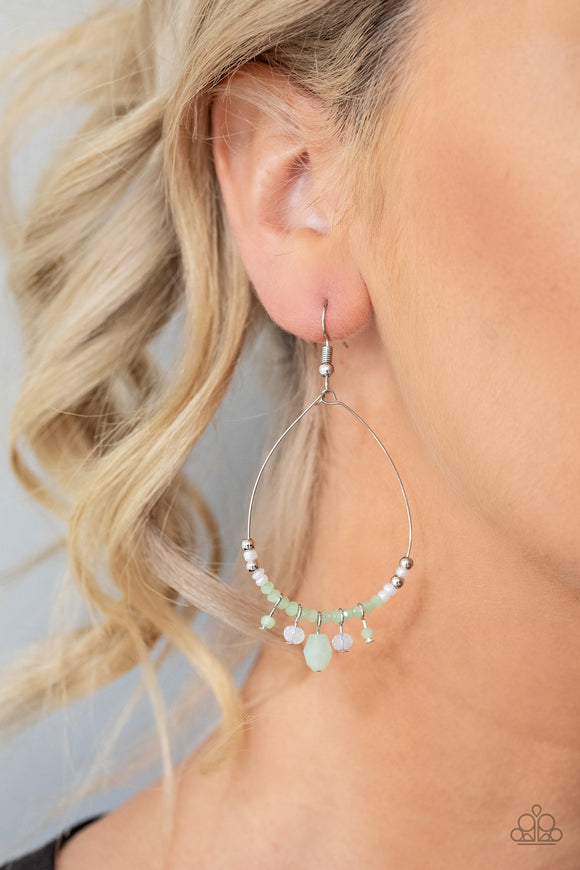 Exquisitely Ethereal - Green Paparazzi Earrings