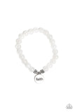 Faith It, TIll You Make It - White Paparazzi Bracelet