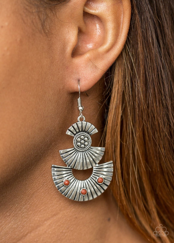 Far East - Brown Paparazzi Earrings