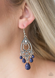 Fashion Flirt - Blue Paparazzi Earrings