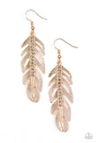 Feather on Fleek - Gold Paparazzi Earrings