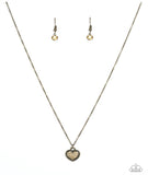 Fierce Flirt - Brass Paparazzi Necklace