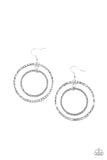 Fiercely Focused - Silver Paparazzi Earrings