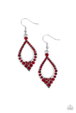 Finest First Lady - Red Paparazzi Earrings