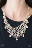 Fishing for Compliments - Blockbuster - Gold Paparazzi Necklace