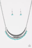 Fringe Out - Blue Paparazzi Necklace