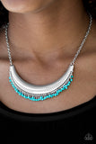 Fringe Out - Blue Paparazzi Necklace