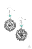 Full Floral - Green Paparazzi Earrings