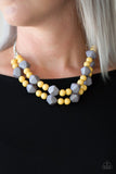 Galapagos Glam Multi - Yellow Paparazzi Necklace