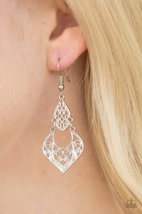 Genie Grotto - Silver Paparazzi Earrings