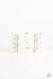 Get In Line - White Paparazzi Bracelet