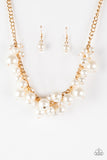 Glam Queen Pearl - Gold Paparazzi Necklace