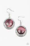 Gleam Away - Purple Paparazzi Earrings