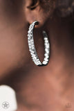 Glitzy By Association - Blockbuster - Gunmetal/Black Paparazzi Earrings